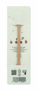 Logo trade promotional items image of: Natural pencil in seeded pouch